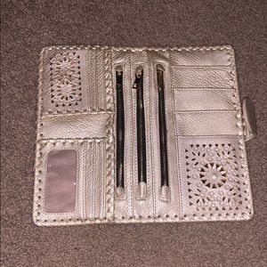 Gold/cream multi space wallet